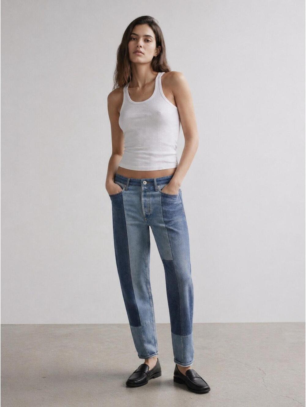 rag & bone Patchwork Blue Denim Jeans
